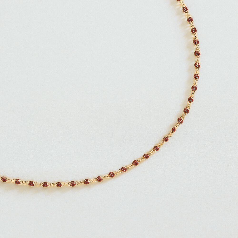 Choker necklace SMARTY - Burgundy / Golden - Choker necklace  | Agatha