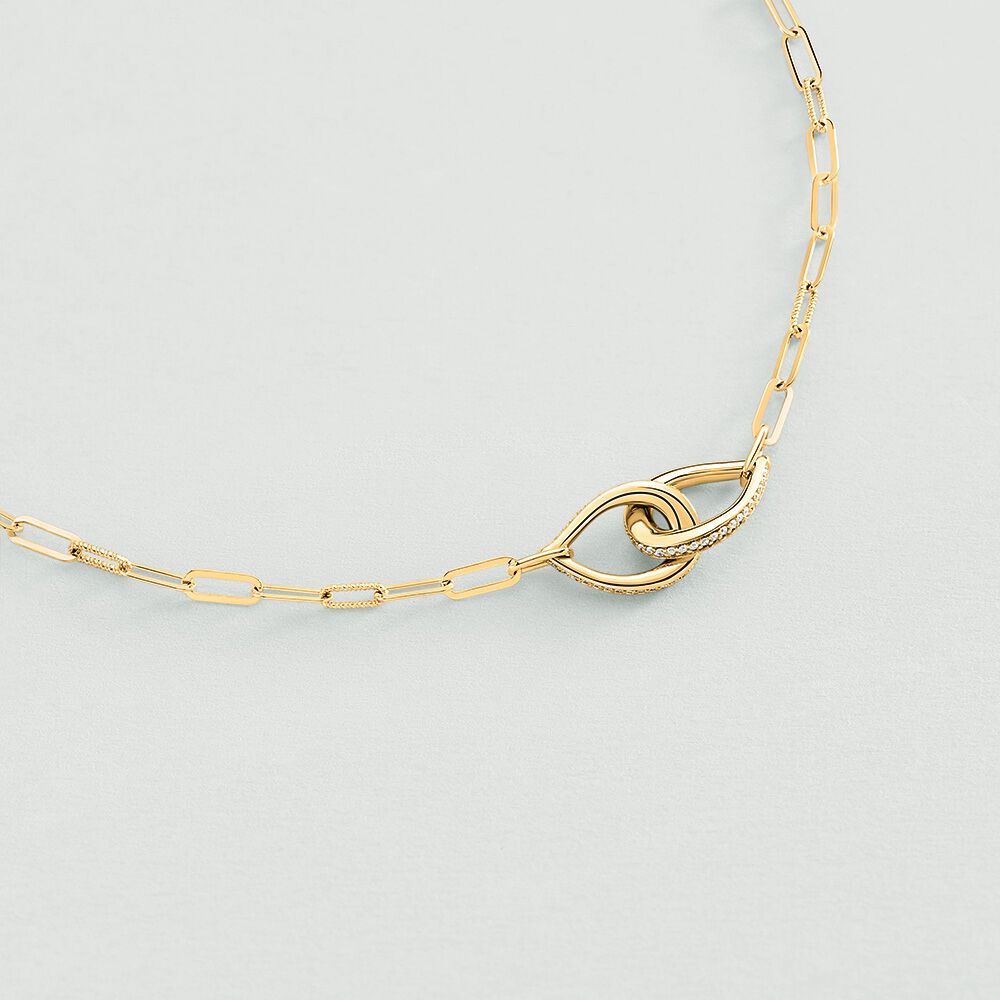 Choker necklace GEMINI - Crystal / Golden - Choker necklace  | Agatha