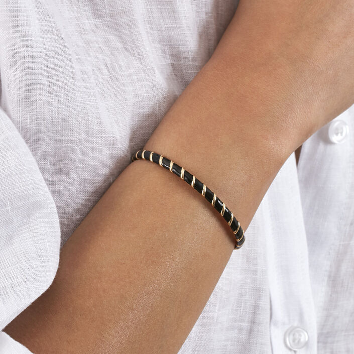 Bangle SESHA - Black / Gold - All bracelets  | Agatha