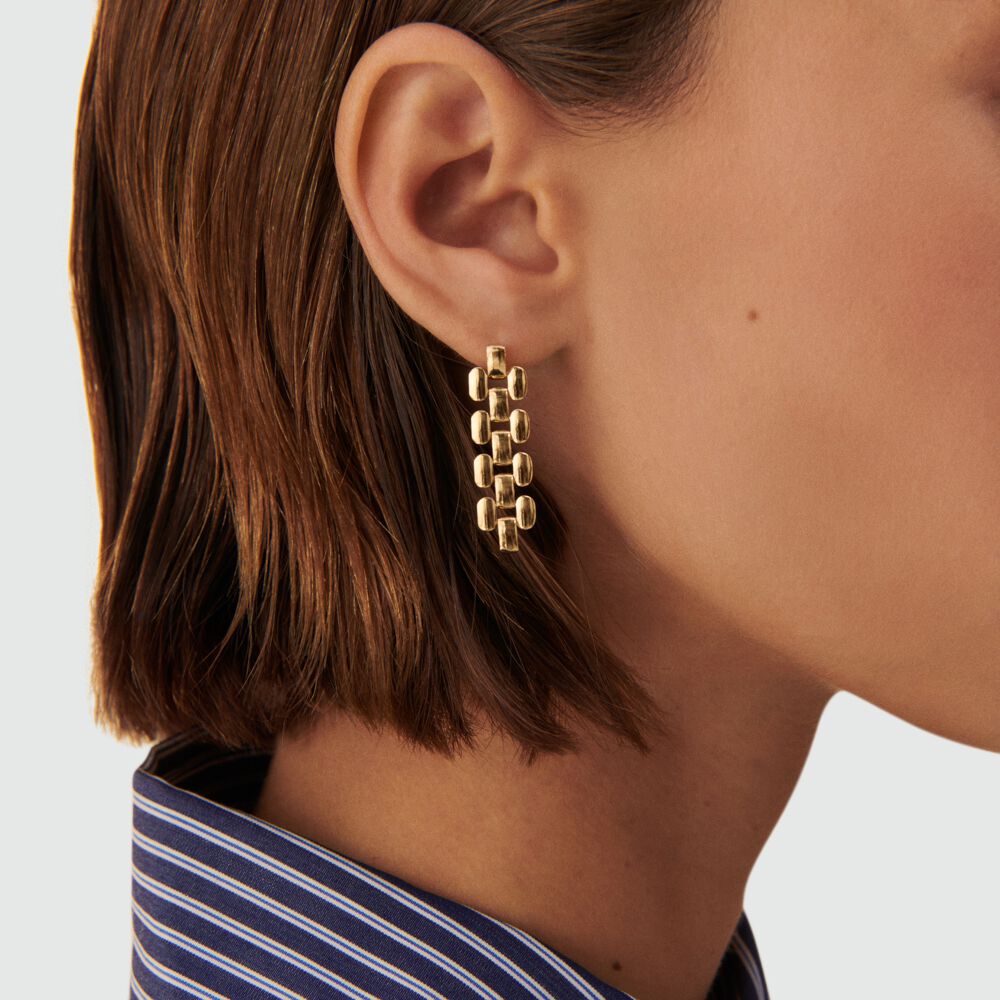 Long earrings NOEMIE - Golden - Earrings  | Agatha