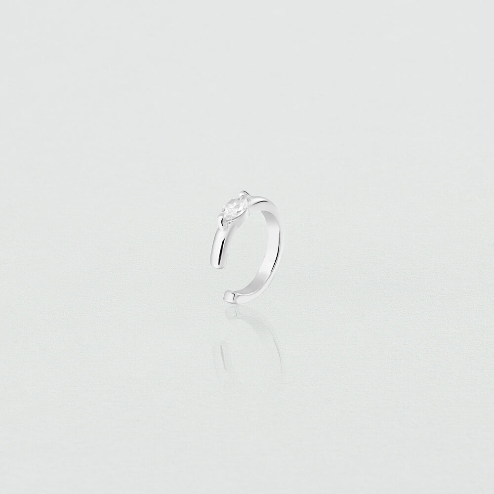 Ear cuff NAVETA - Crystal / Silver - Outlet  | Agatha