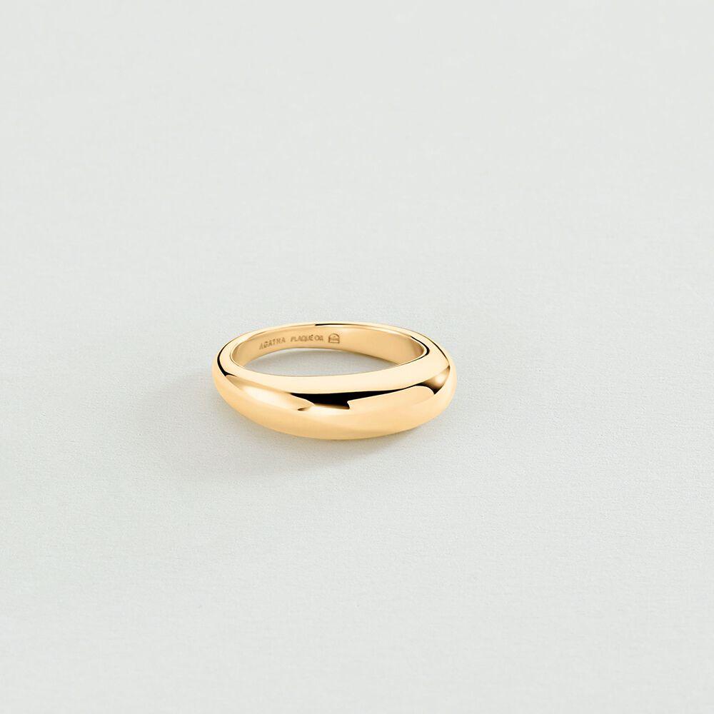 Thin ring LEO - Golden - Rings  | Agatha