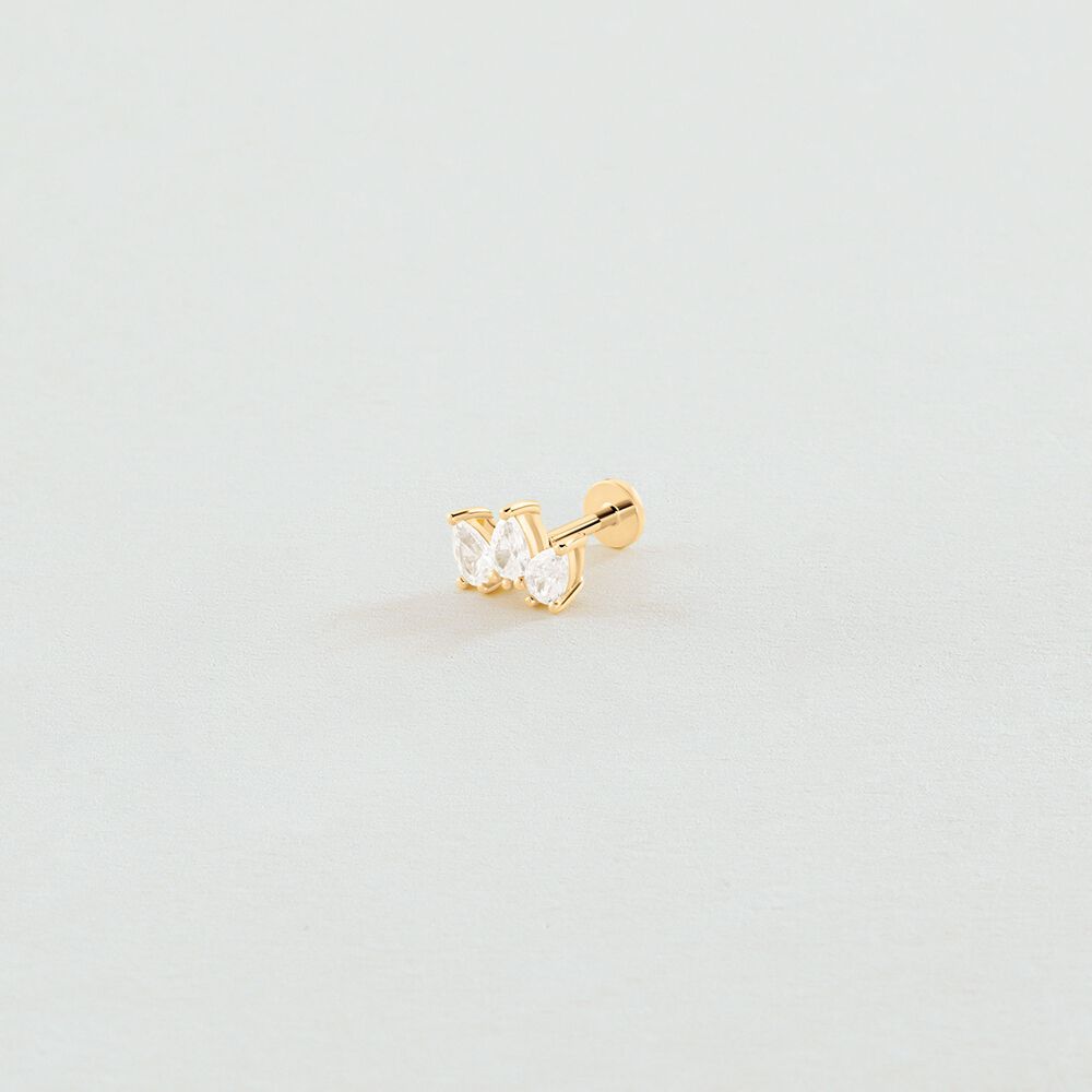 Piercing Helix & Tragus EAR2PIA - Crystal / Golden - Jewellery  | Agatha