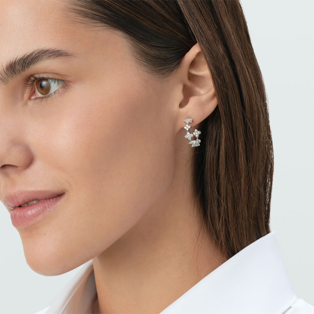 Hoops BELOVED - Crystal / Silver - Earrings  | Agatha