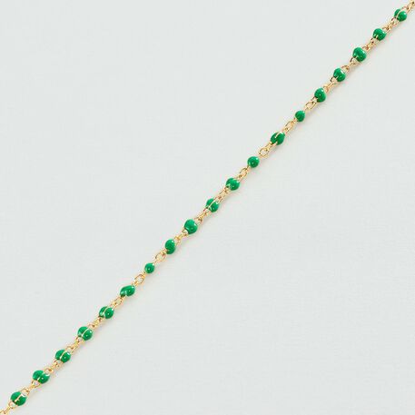 Link bracelet SMARTY - Green / Golden - 9:42  | Agatha