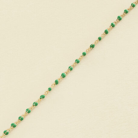 Link bracelet SMARTY - Green / Golden - 9:42  | Agatha