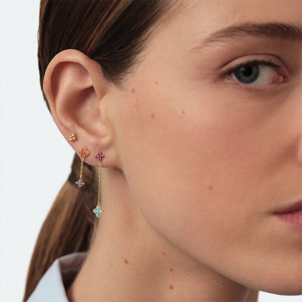 Stud earrings BELOVED MIX & MATCH - Multicolor / Gold - Earrings  | Agatha