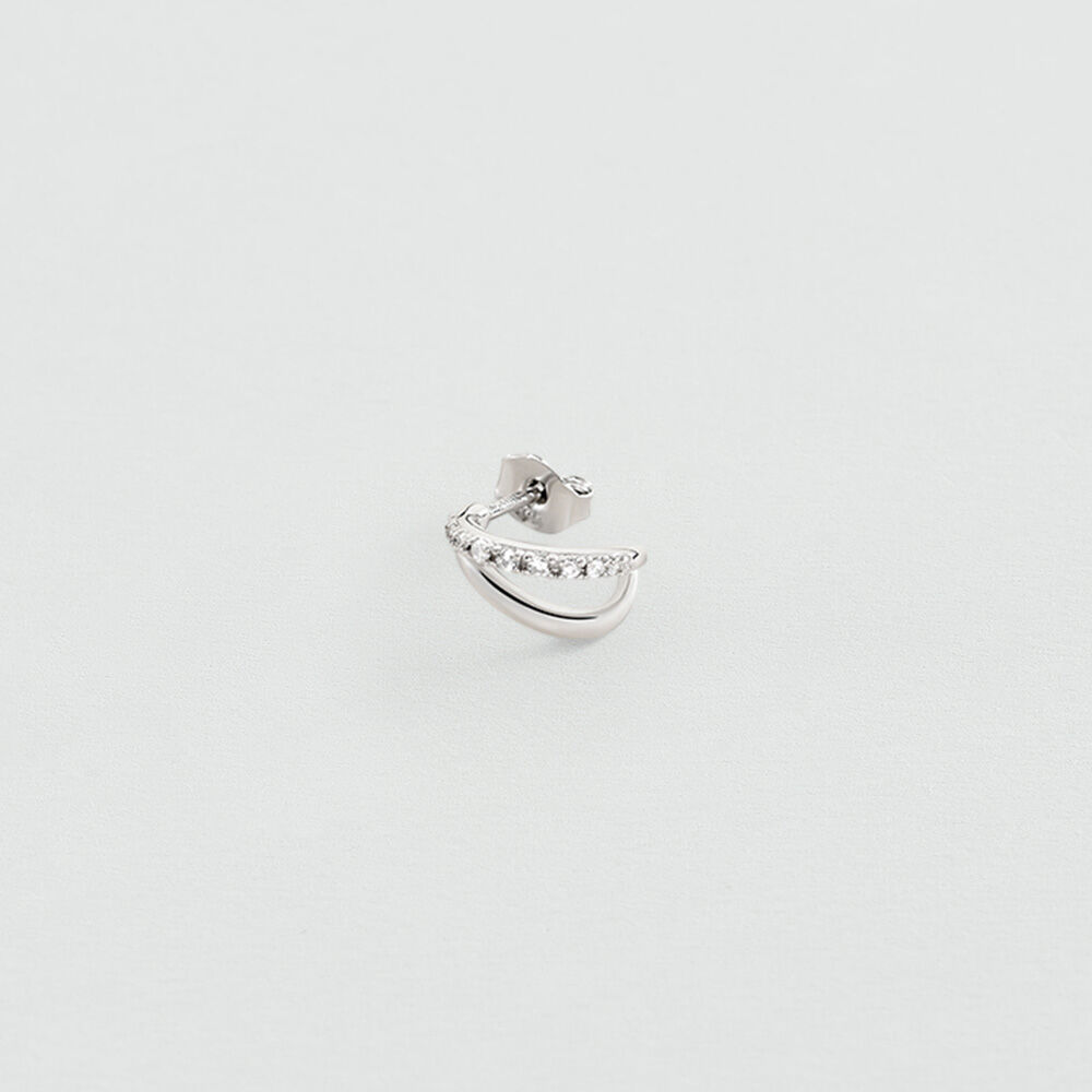 Stud earrings MIX & MATCH - Crystal / Silver - Genuine silver  | Agatha