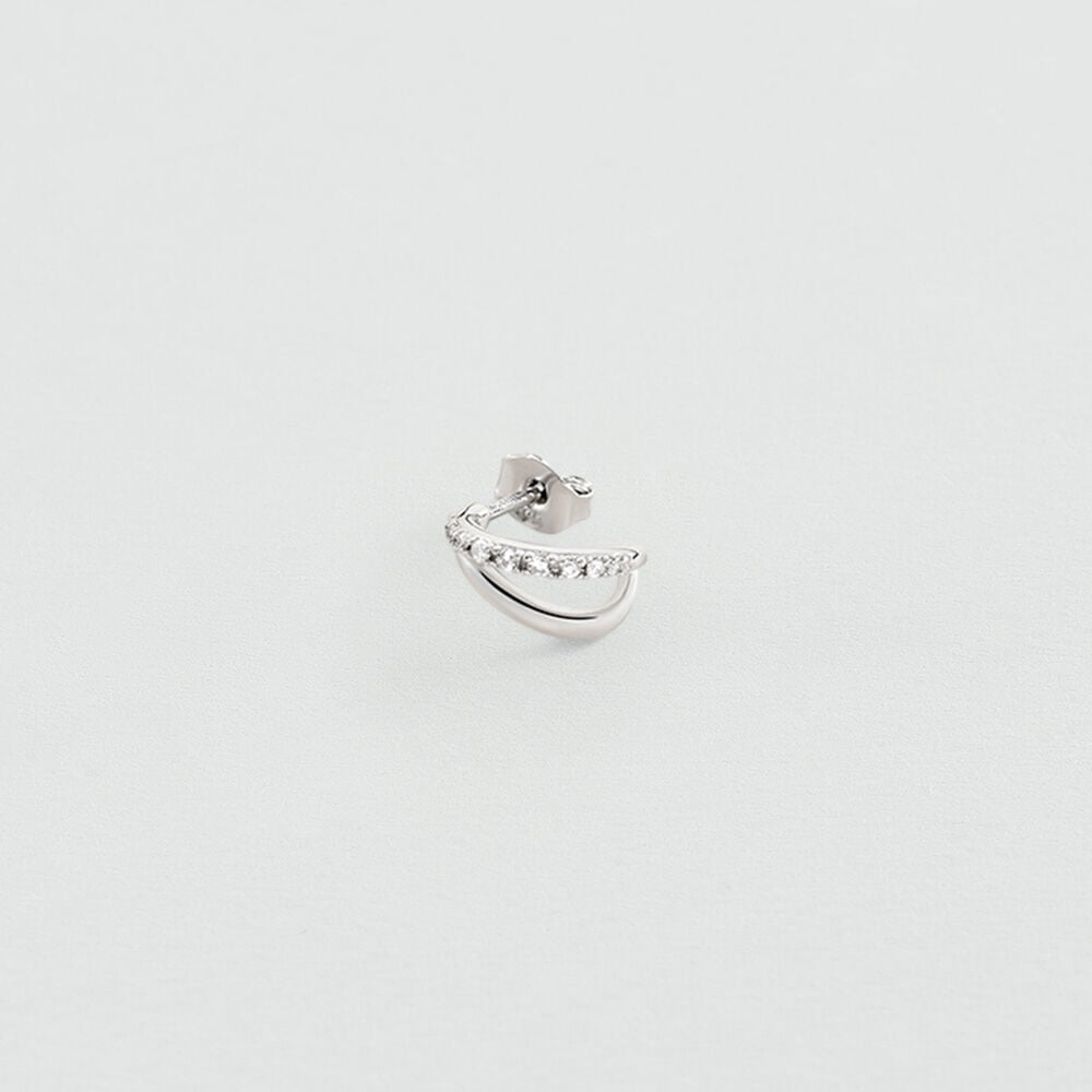 Stud earrings MIX & MATCH - Crystal / Silver - Genuine silver  | Agatha