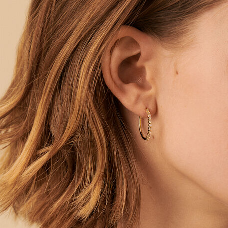 Hoops BELOVED - Crystal / Golden - All jewellery  | Agatha