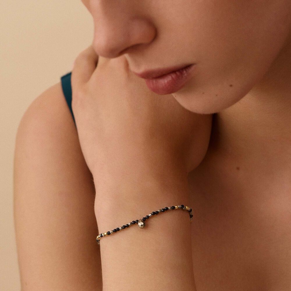 Link bracelet DIAMONDS - Gun - Bracelets  | Agatha