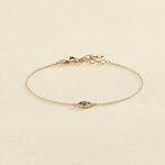 Link bracelet LUCKY EYE - Green / Golden - All jewellery  | Agatha