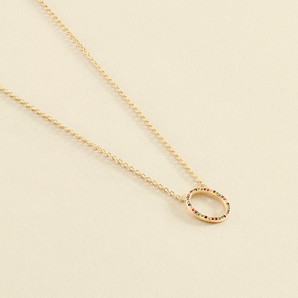 Choker necklace RAINBOW - Multicolor / Gold - All jewellery  | Agatha