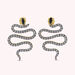 Long earrings SNAKY - Crystal / Gun - All earings  | Agatha
