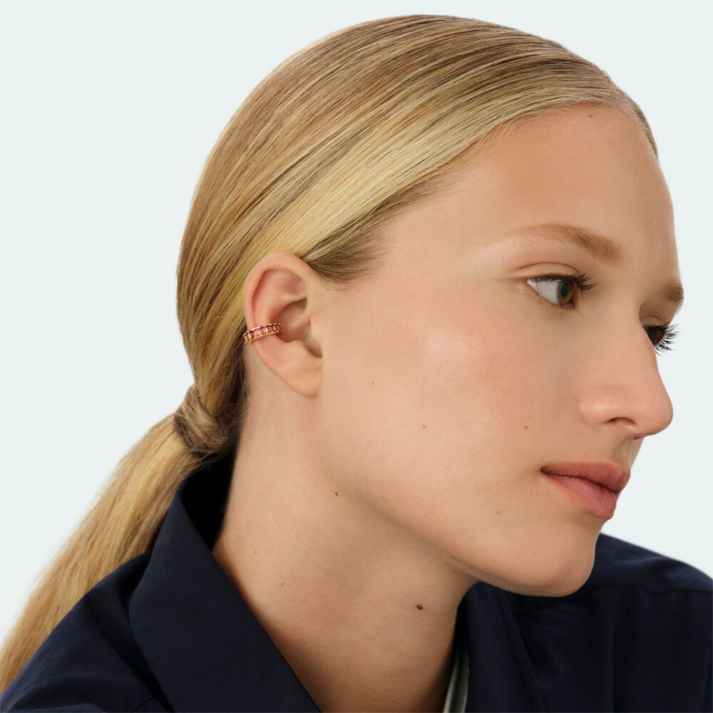 Earcuff LUCKY - Burgundy / Golden - Earrings  | Agatha