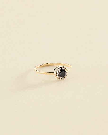 Thin ring IMPERIAL - Black / Gold - All jewellery  | Agatha
