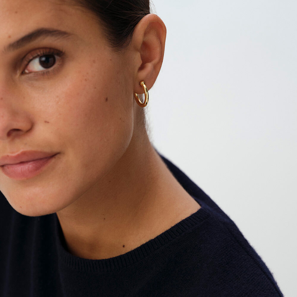 Clip earrings HINGED HOOPS - Golden - Clip earrings  | Agatha