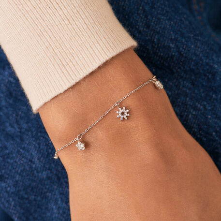 Link bracelet SPACE AGE - Crystal / Silver - All jewellery  | Agatha