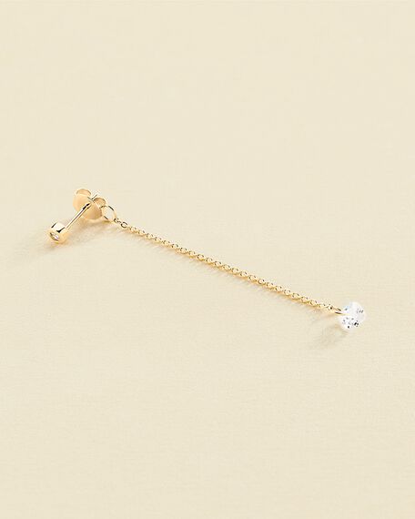 Piercing stud PERCEE - Crystal / Golden - All jewellery  | Agatha