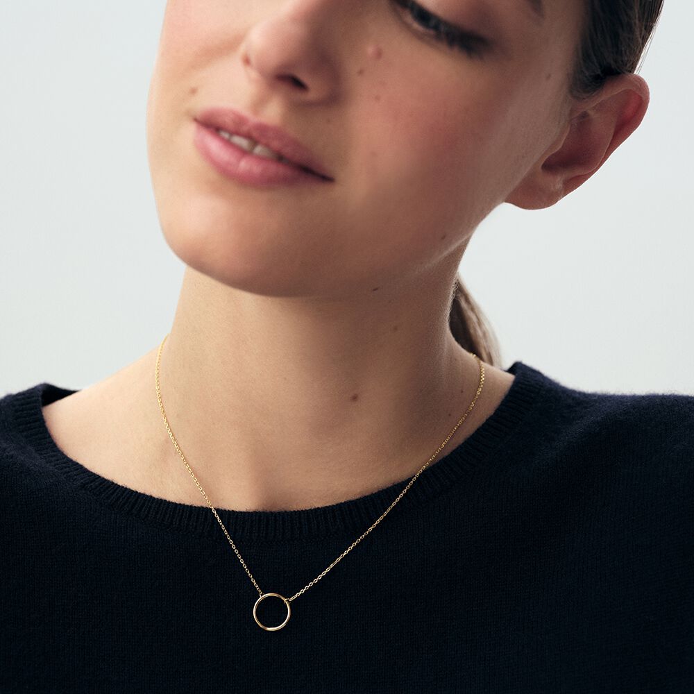 Choker necklace PHILRING - Golden - Genuine silver  | Agatha