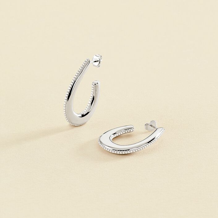 Hoops GEMINI - Crystal / Silver - All jewellery  | Agatha