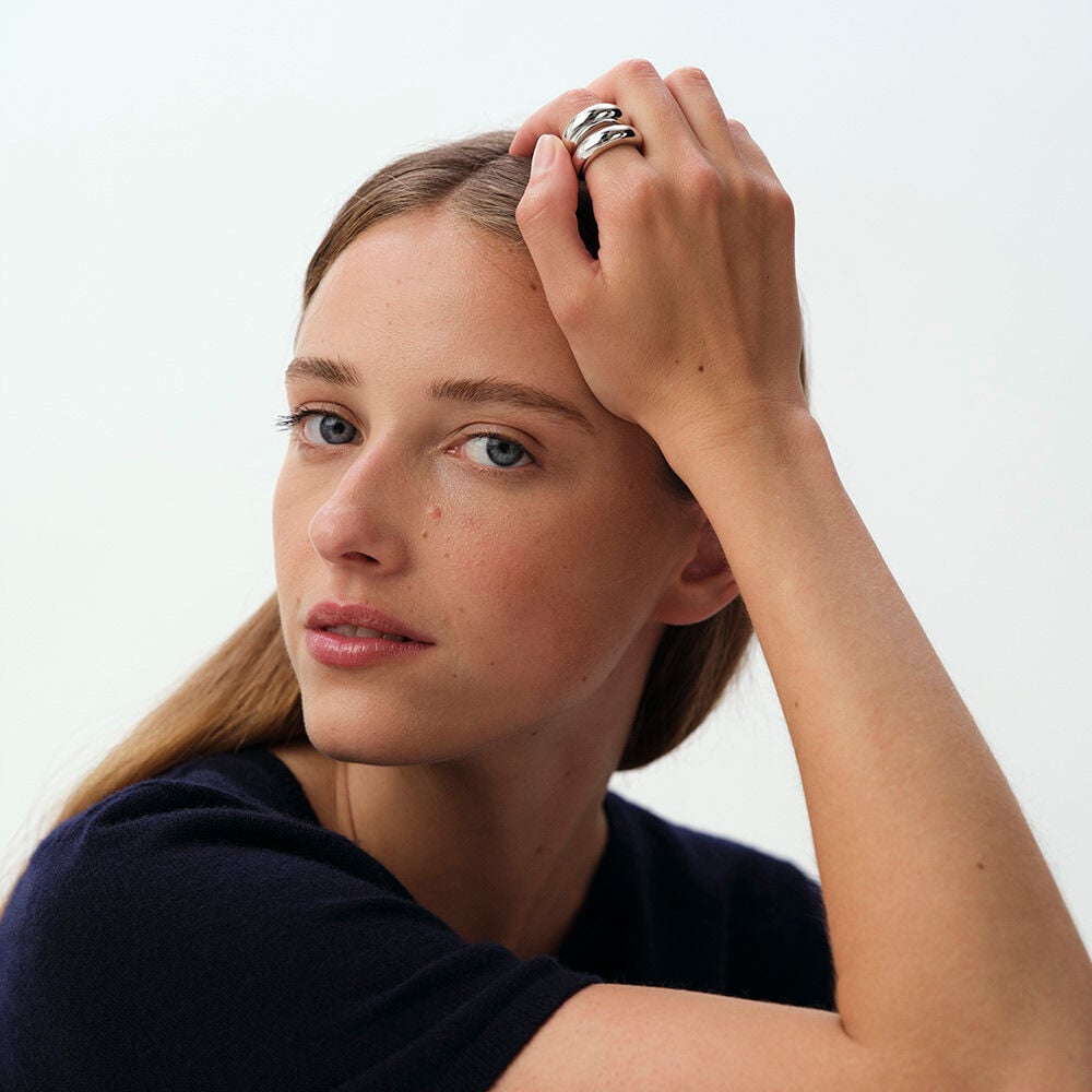 Large ring RUE DE SEINE - Silver - Large ring  | Agatha