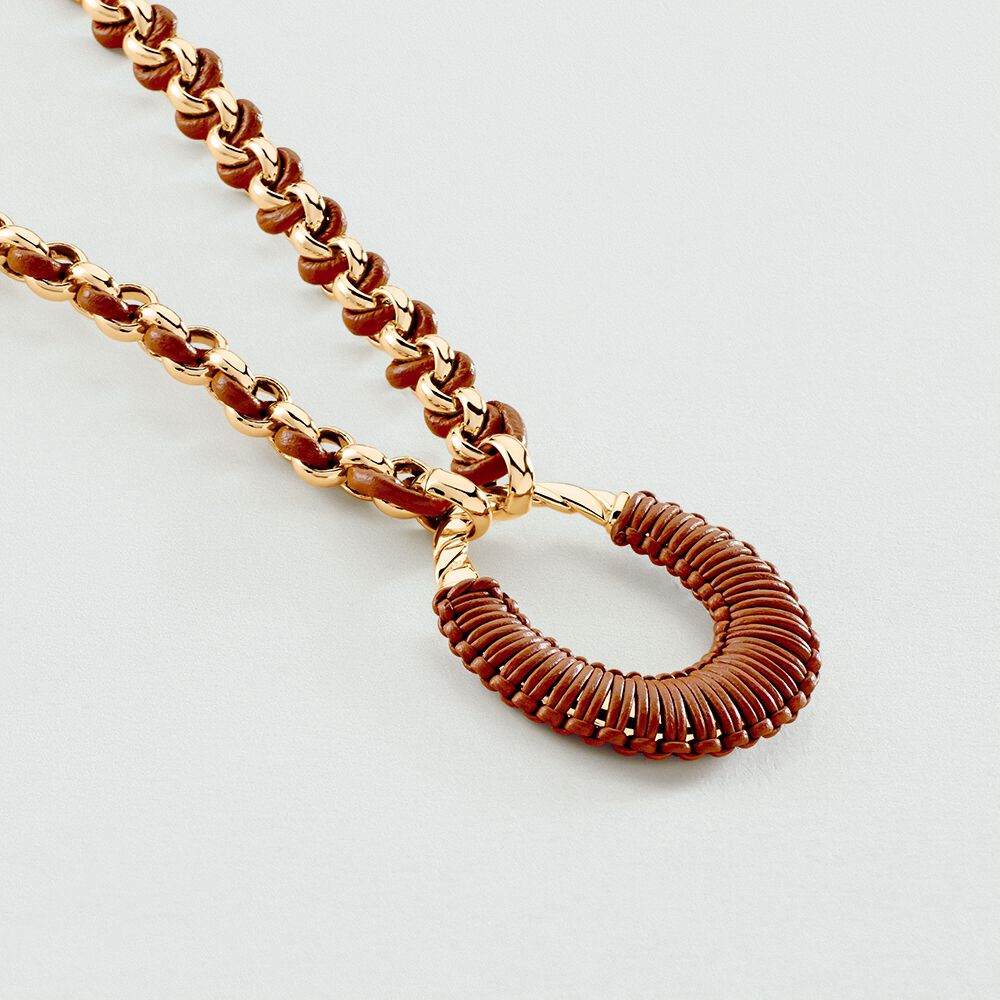 Long necklace TWIGGY - gold / camel - Long necklace  | Agatha
