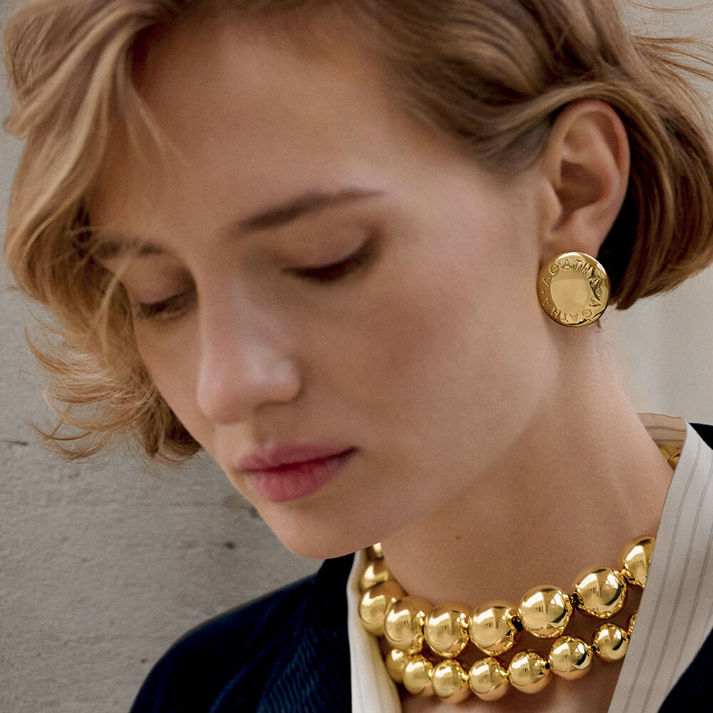 Long earrings PALAIS ROYAL - Golden - Earrings  | Agatha