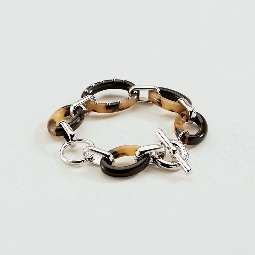 Link bracelet BOUCLE - Tortoise / Black - Bracelets  | Agatha