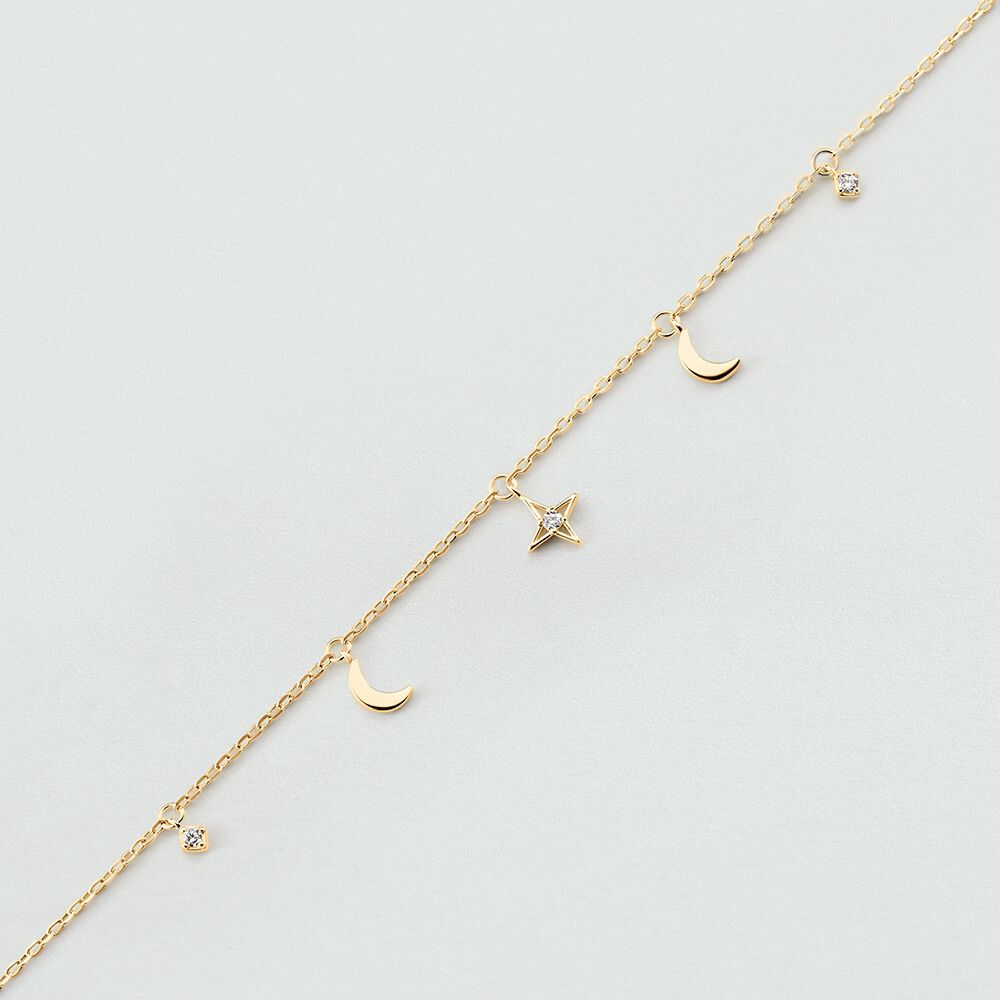 Link bracelet GALAXY - Crystal / Golden - Bracelets  | Agatha