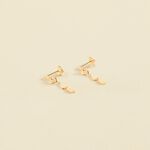 Long earrings WITH LOVE - Golden - All jewellery  | Agatha