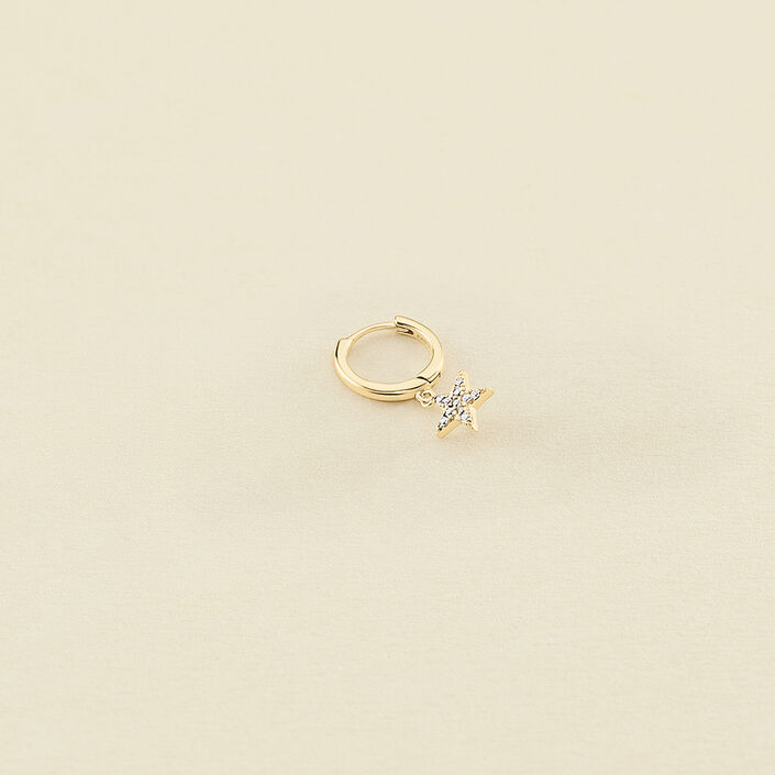 Hoop piercing ESTRE - Crystal / Gold - All jewellery  | Agatha