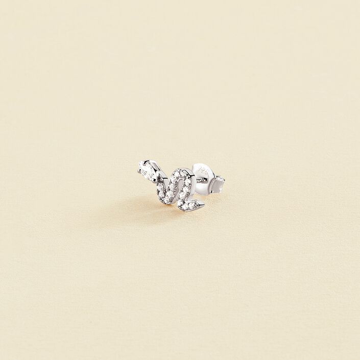 Piercing stud SNAKY - Crystal / Silver - All jewellery  | Agatha
