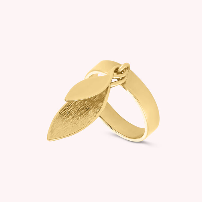Large ring VEGETAL - Golden - All jewellery  | Agatha