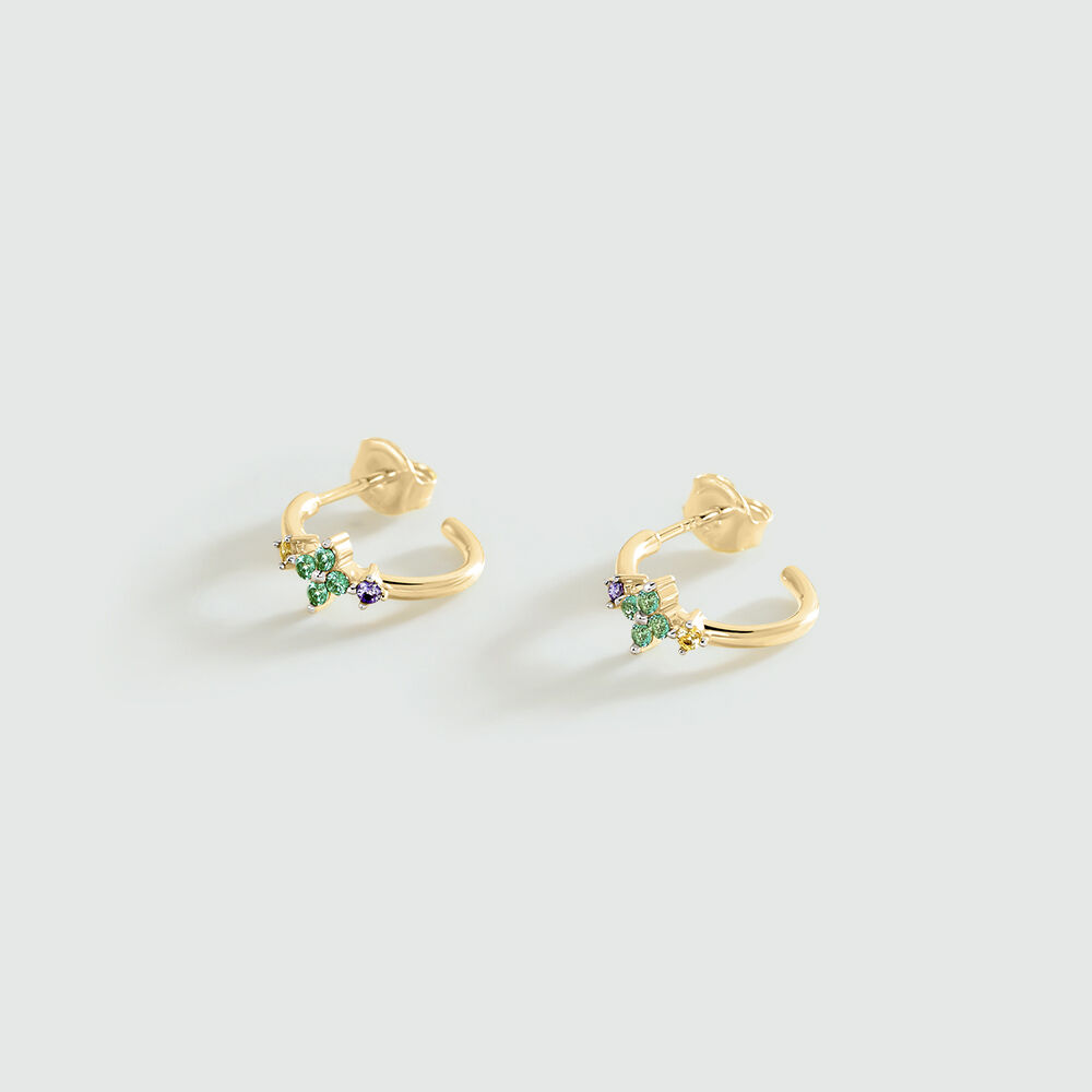 Hoops BELOVED - Multicolor / Gold - Earrings  | Agatha