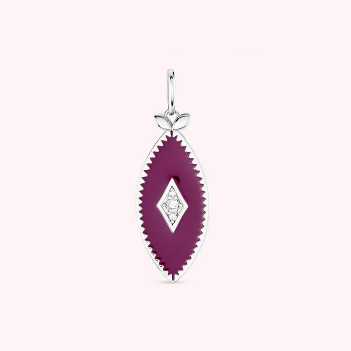 Pendant AMANDE - Purple / Silver - All jewellery  | Agatha