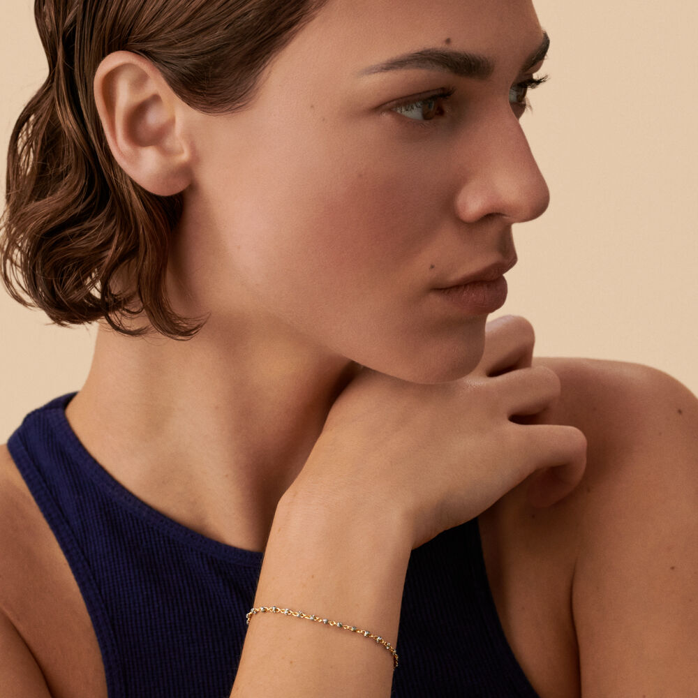 Link bracelet SMARTY - Silver / Gold - Bracelets  | Agatha