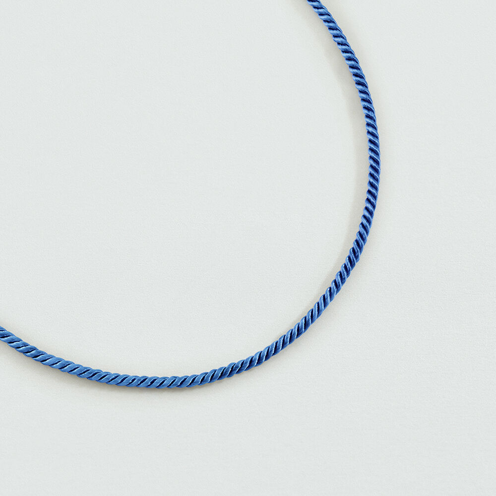 Choker necklace CORD - Blue - Choker necklace  | Agatha