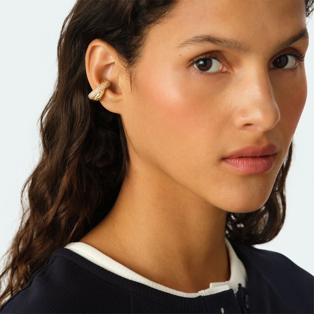 Earcuff XOXO PAV&Eacute; - Crystal / Golden - Earrings  | Agatha