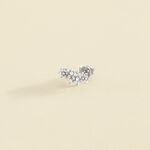 Piercing stud TRIOFLOR - Crystal / Silver - All jewellery  | Agatha