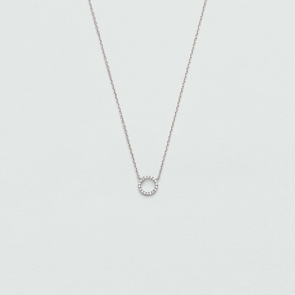 Choker necklace RONDOU - Crystal / Silver - Genuine silver  | Agatha