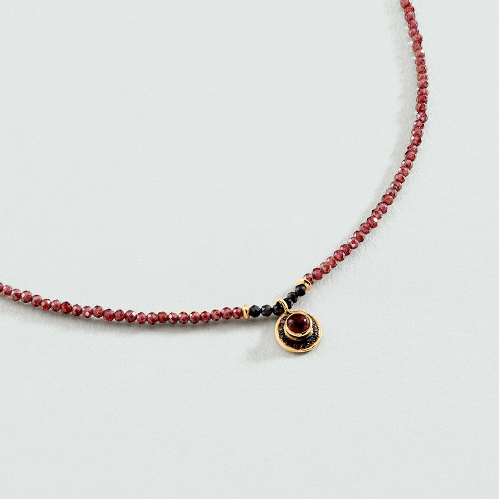 Choker necklace RUBI - Red / Gun - Choker necklace  | Agatha