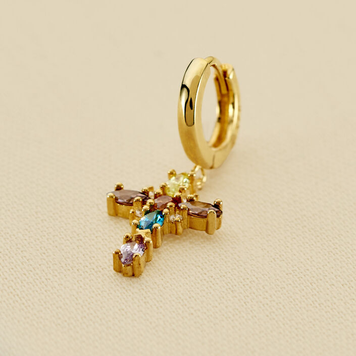 Hoop piercing FE - Multicolor / Gold - All jewellery  | Agatha