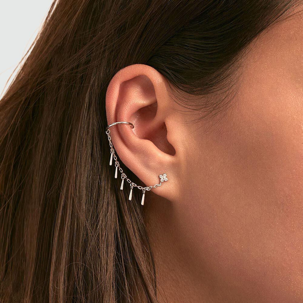 Ear cuff MIX & MATCH - Crystal / Silver - Outlet  | Agatha
