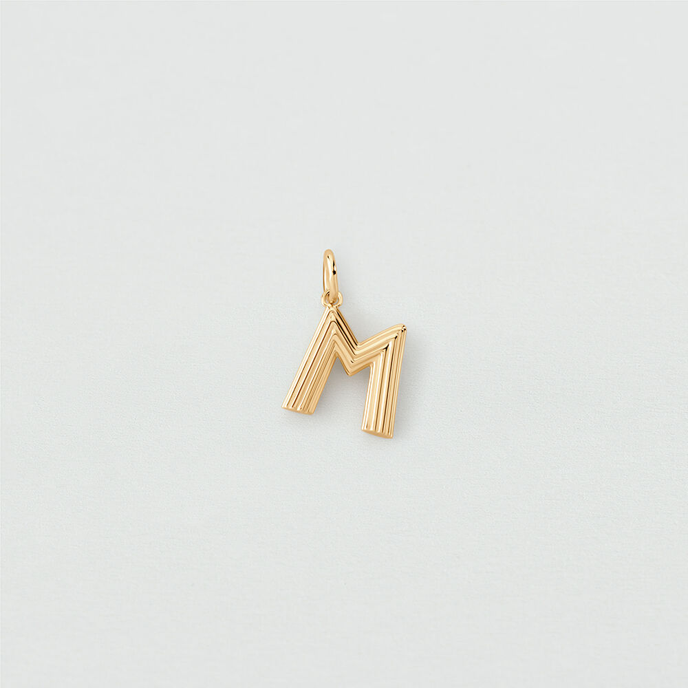 Pendant LETTER M - Golden - Jewellery  | Agatha