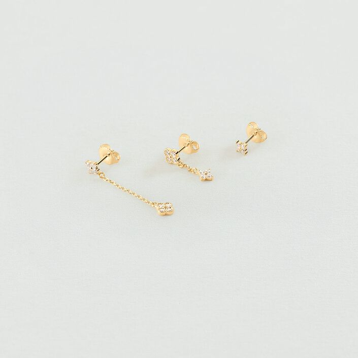Piercing stud MIX& MATCH - Crystal / Gold - All jewellery  | Agatha