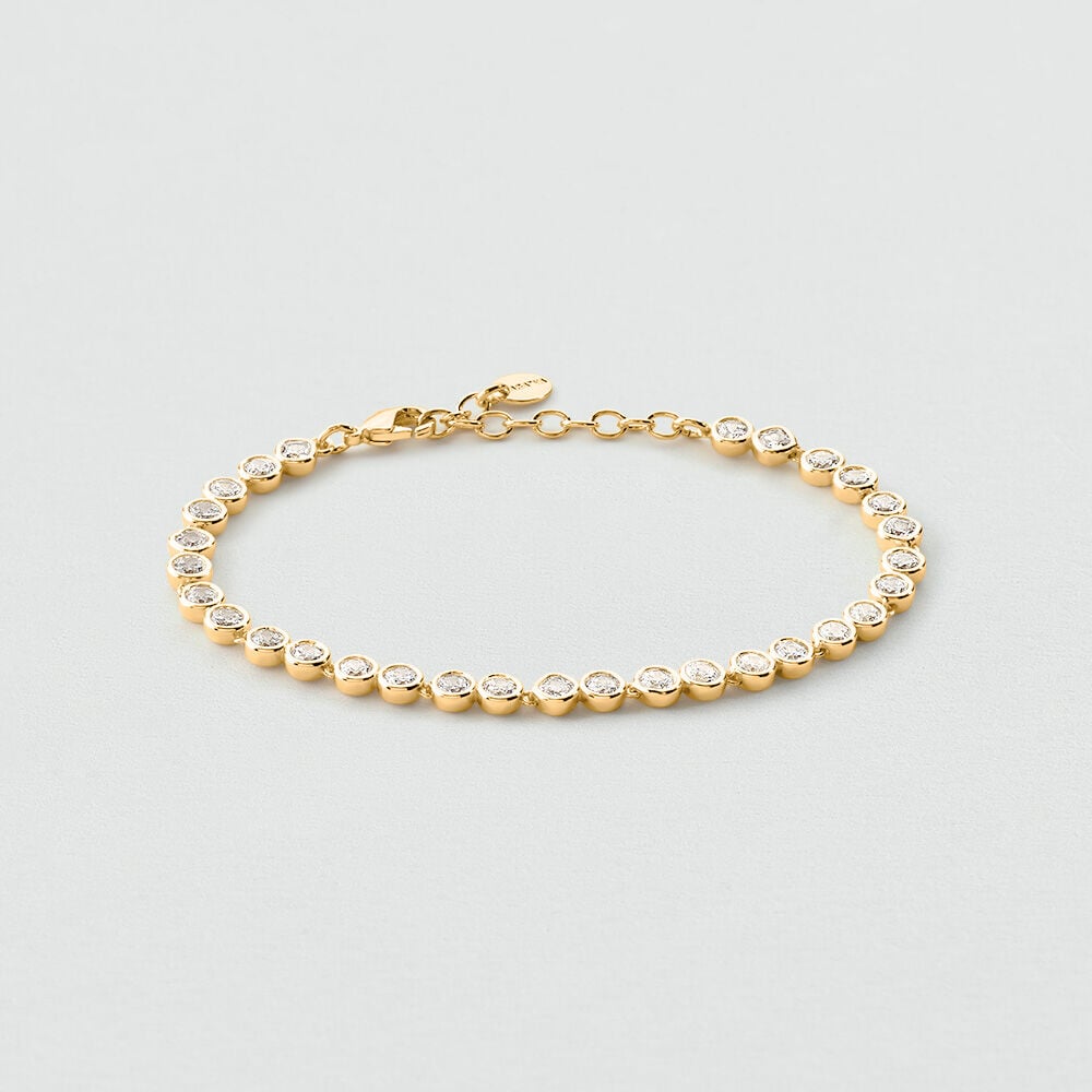 Link bracelet RIVIERE SAINT GERMAIN - Crystal / Golden - Bracelets  | Agatha