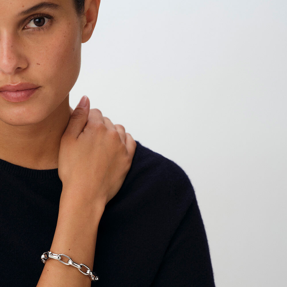 Link bracelet RUE DE SEINE - Silver - Genuine silver  | Agatha