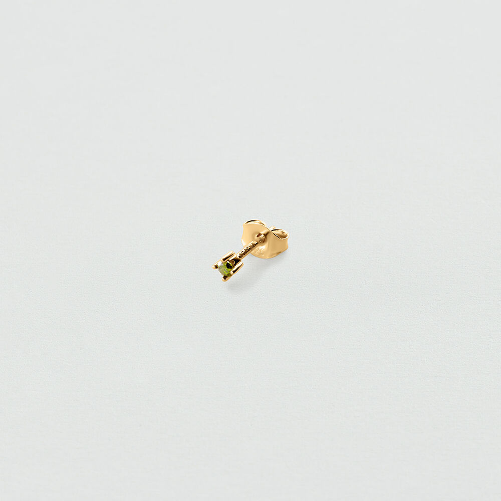 Single stud earring MIX & MATCH - Green / Golden - Earrings  | Agatha
