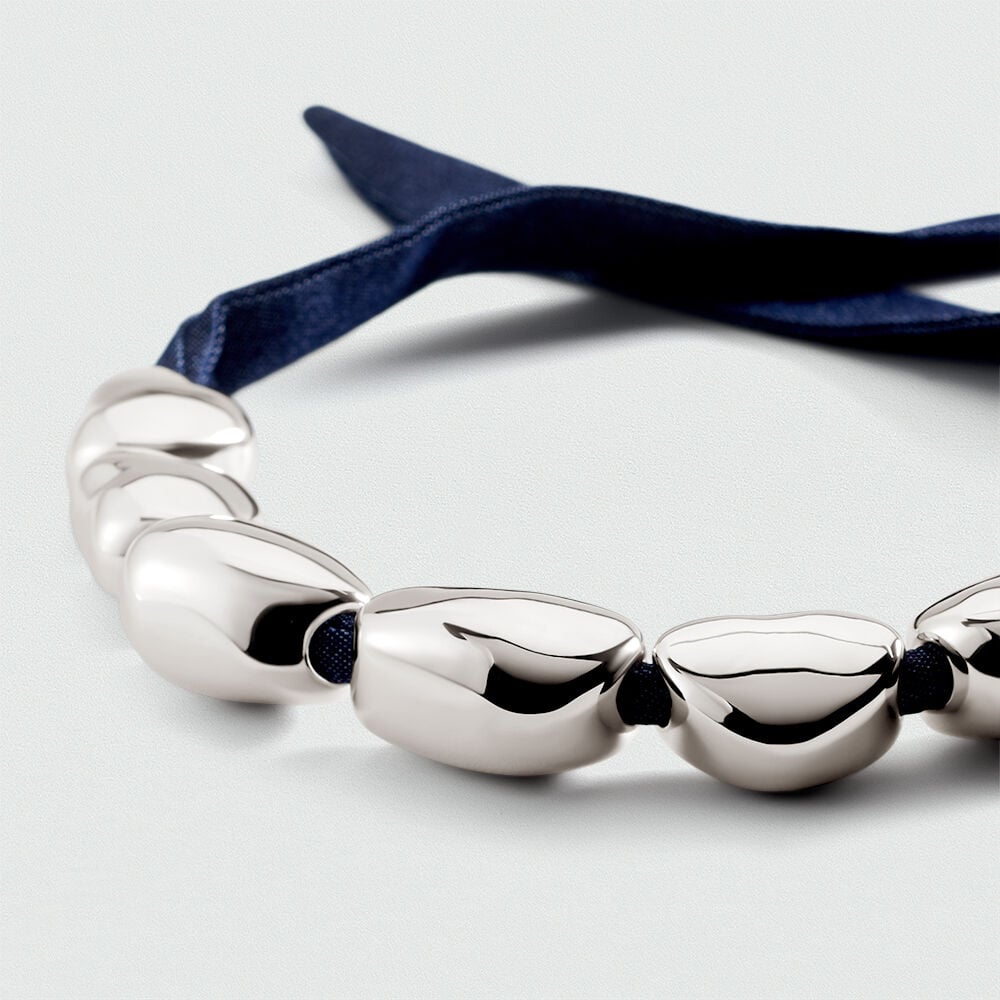 Mid-length necklace ODYSS&Eacute;E - Blue / Silver - Mid-length necklace  | Agatha